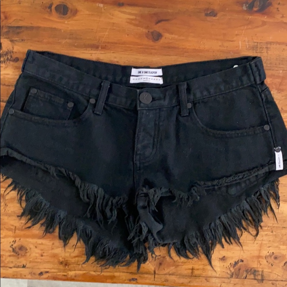 One X One Teaspoon black shorts 27